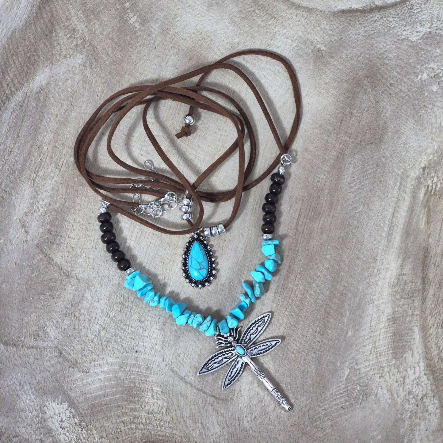 Turquoise Duo Necklace Set – Rustic & Bold