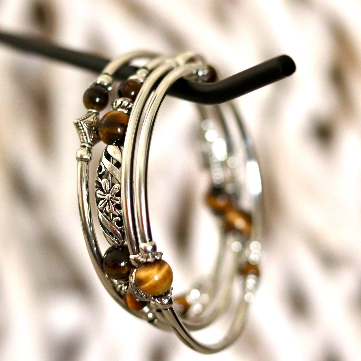 Tiger’s Eye Layered Bracelet – Strength & Protection