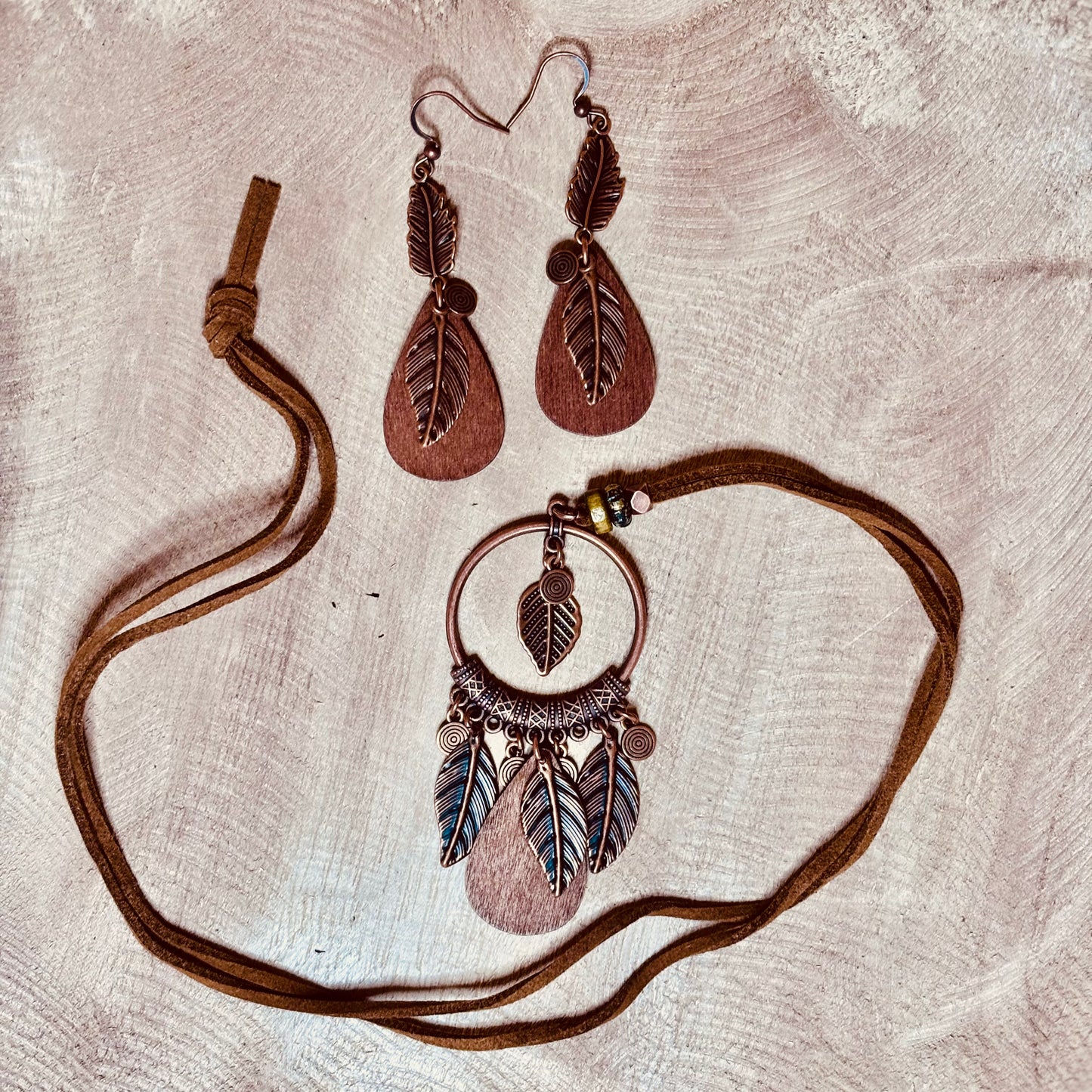 Leather Feather Dreamcatcher Set – Boho & Coordinated