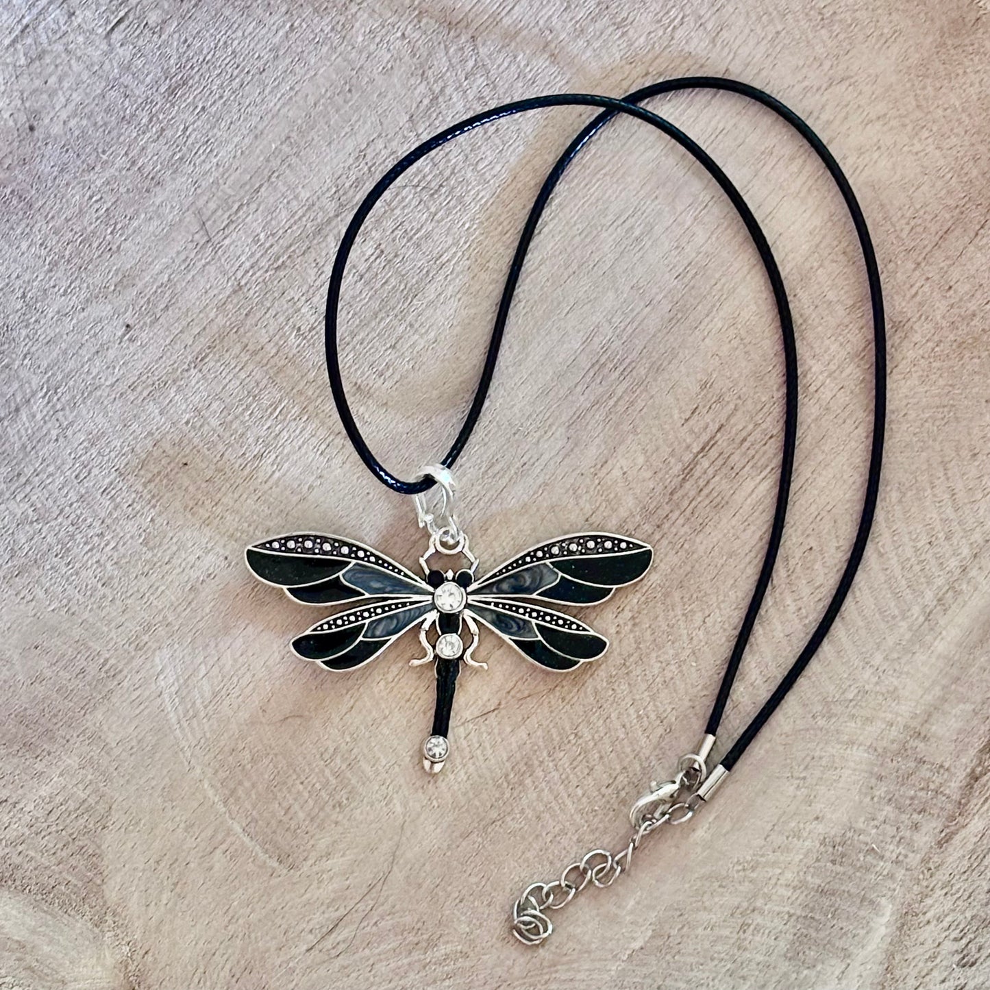 Midnight Dragonfly Pendant – Elegant Wings & a Hint of Sparkle