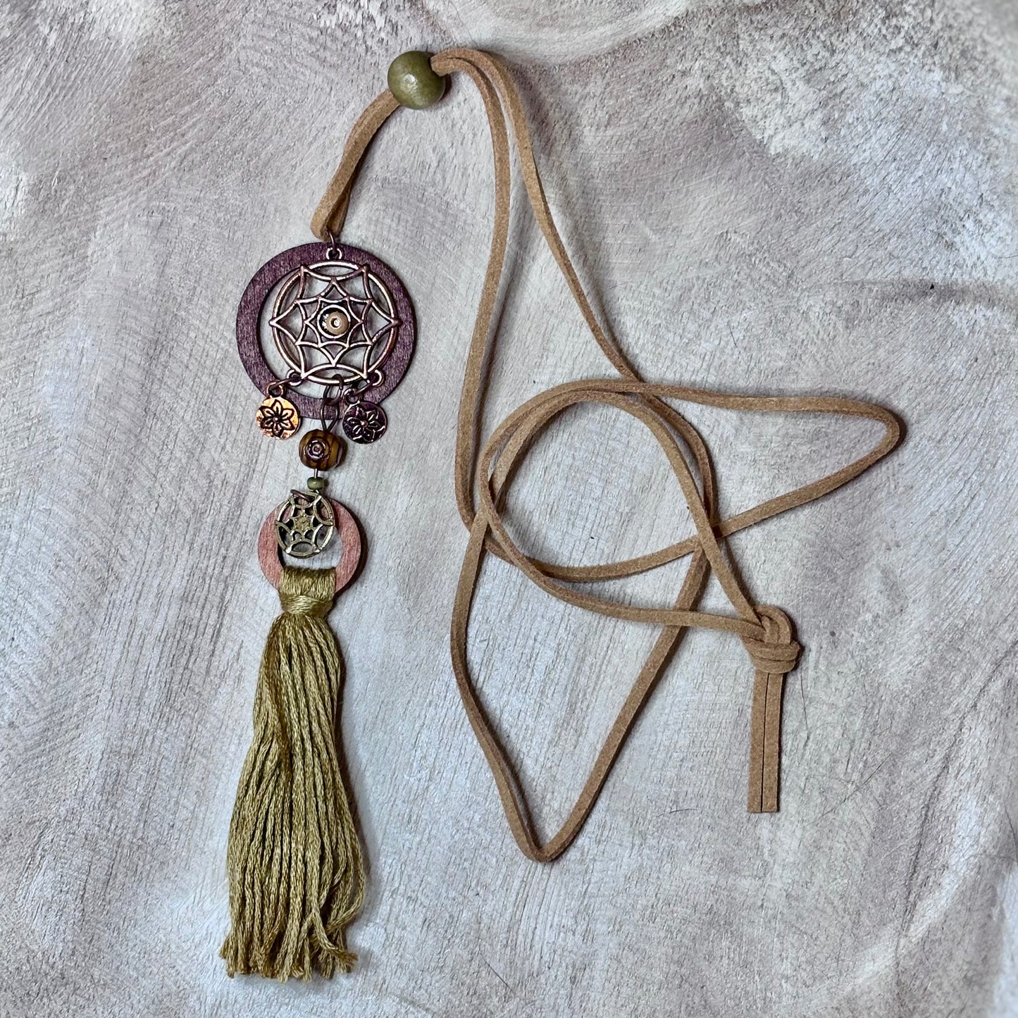 Woven Spirit Necklace – Tassels, Totems & Dreamcatcher Energy