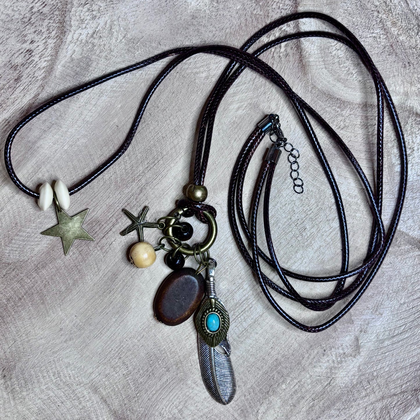 Stargazer Feather Necklace – Wild, Layered & Wanderlust-Ready