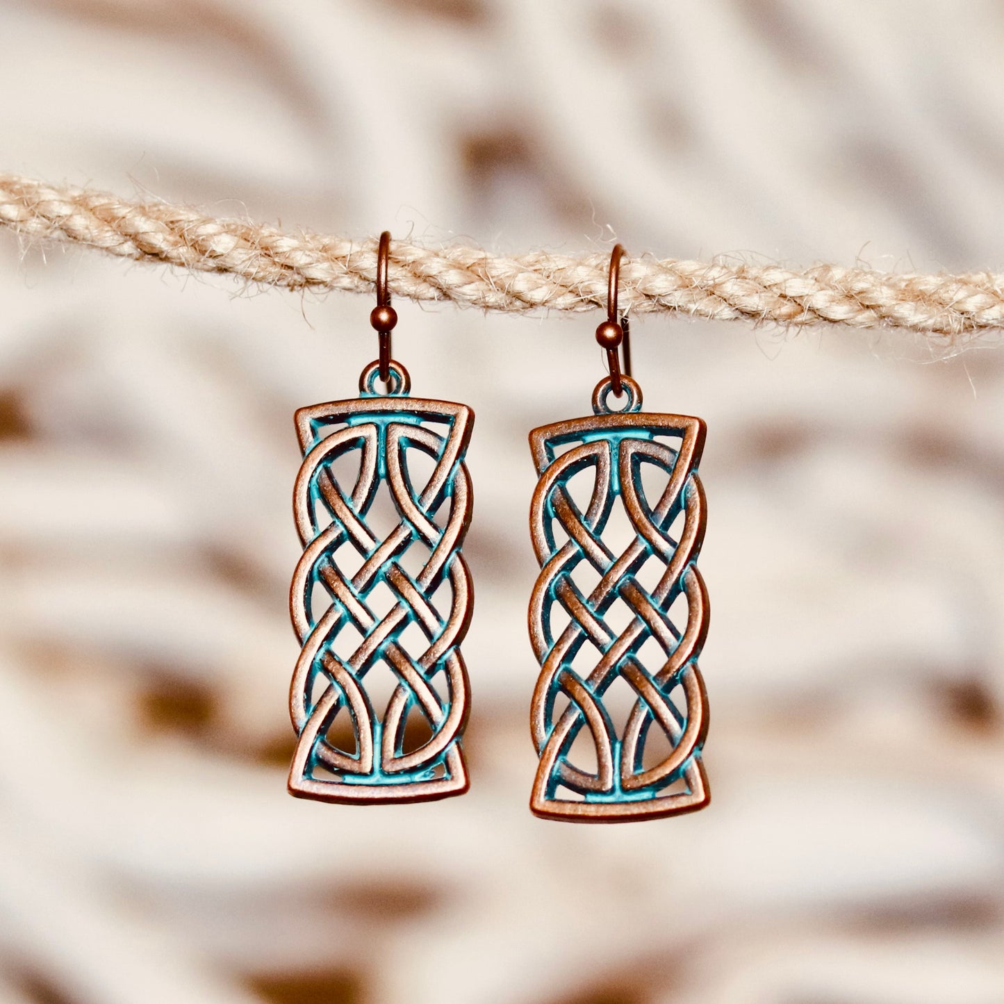 Turquoise Celtic Knot Earrings – Timeless Elegance