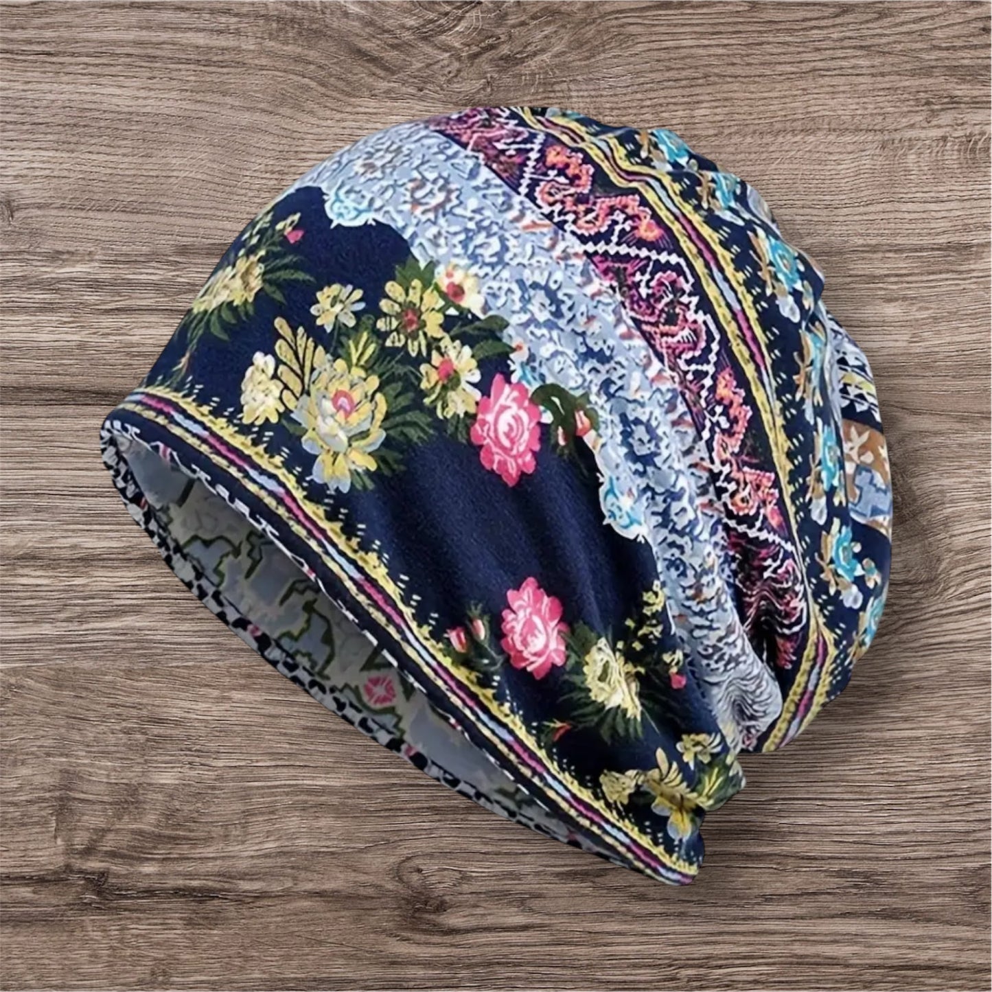 Boho Floral Vibes Beanie – Soft & Stylish