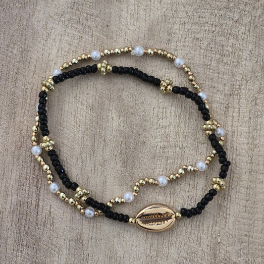 Golden Tide Anklet Set – Ocean Spirit & Gilded Grace