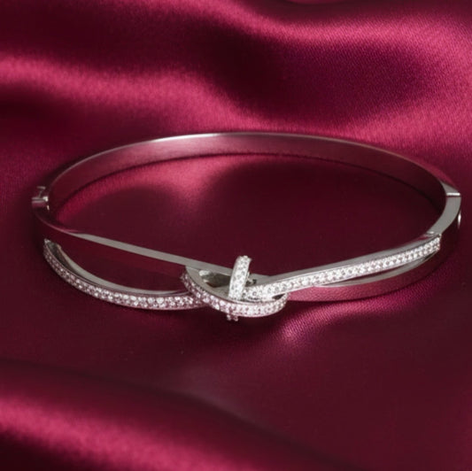 Diamond Knot Bangle Bracelet