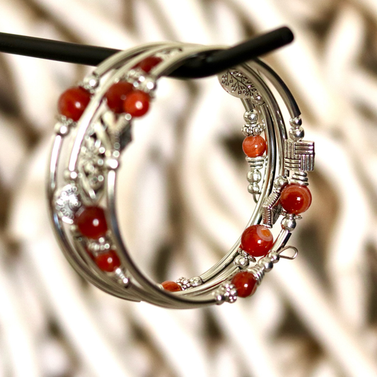 Red Carnelian Layered Bracelet – Bold & Fiery