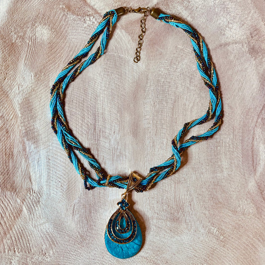 Turquoise Teardrop Pendant Necklace