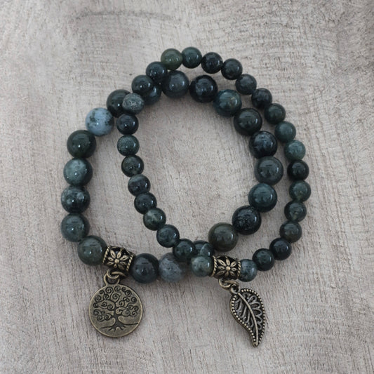 Forest Soul Beaded Bracelet Set – Grounded Energy & Natural Harmony