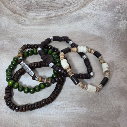 Forest Nomad Bracelet Set – Earthy Greens & Laid-Back Vibes