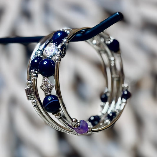 Amethyst Layered Bracelet – Elegant & Spiritual