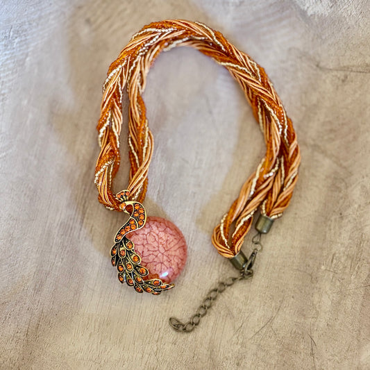Tangerine Flame Pendant – Bold & Glowing