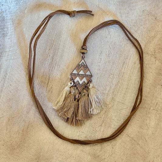 Desert Dancer Pendant – Tassels, Texture & Tribal Vibes