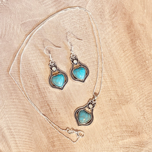 Turquoise Heart Harmony Set – Elegant & Radiant