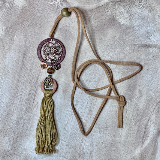 Woven Spirit Necklace – Tassels, Totems & Dreamcatcher Energy