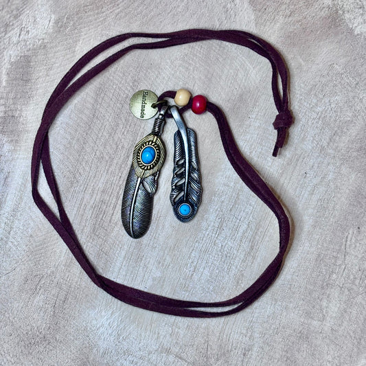Spirit Feathers Necklace – Rustic Soul with a Handmade Touch