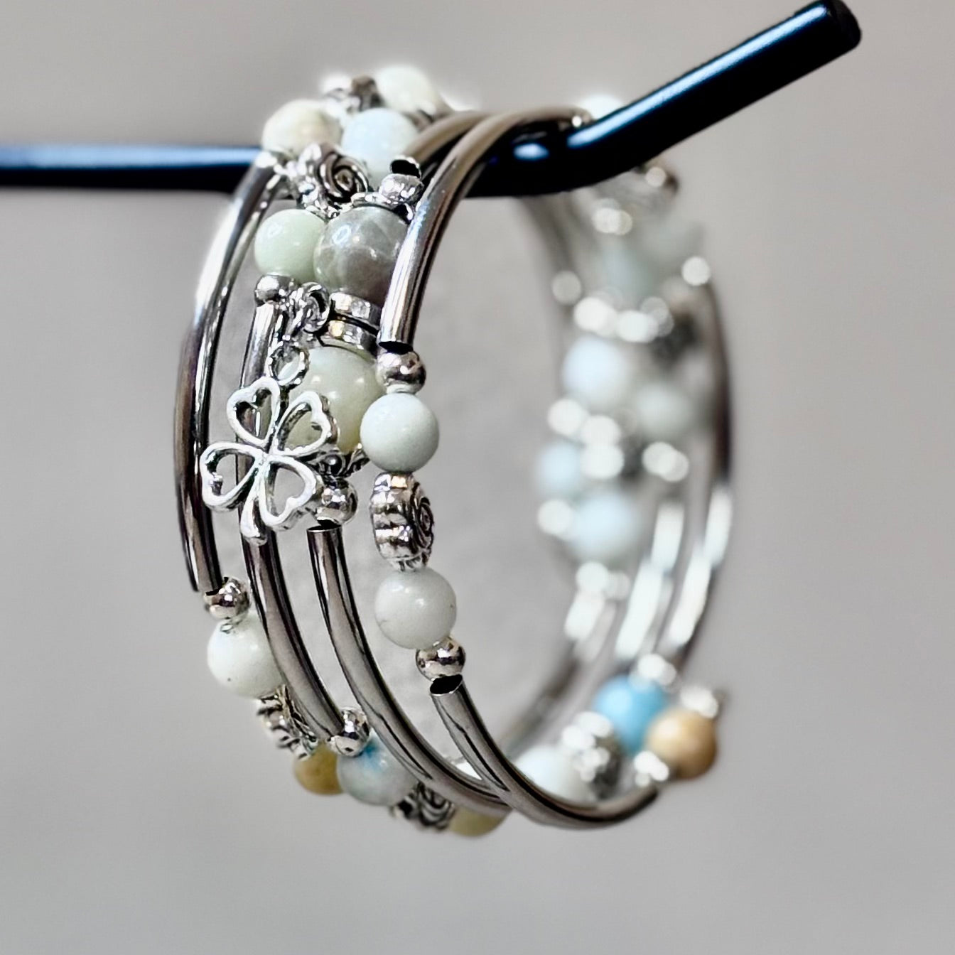 Lucky Layers Bracelet – Silver Shine & Serene Stones