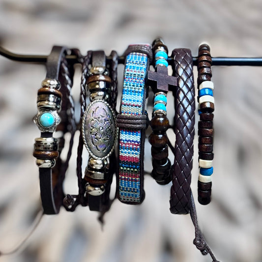 Tribal Echo Bracelet Set – Wild Threads & Woven Spirit