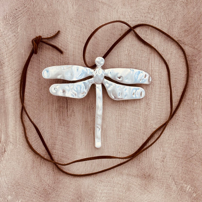 Silver Dragonfly Pendant Necklace – Bold & Artistic