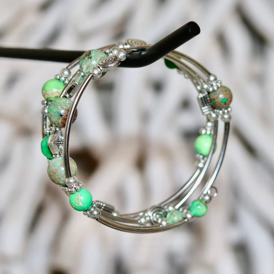 Emerald Oasis Layered Bracelet