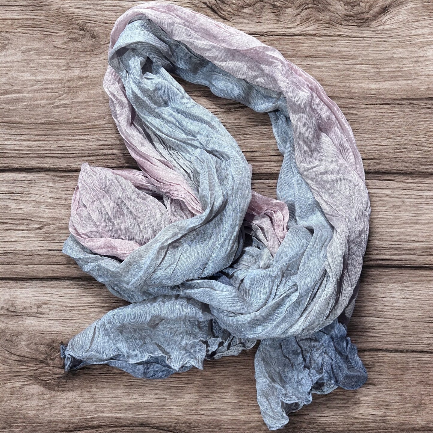 Dusky Skies Crinkle Scarf – Cool & Serene